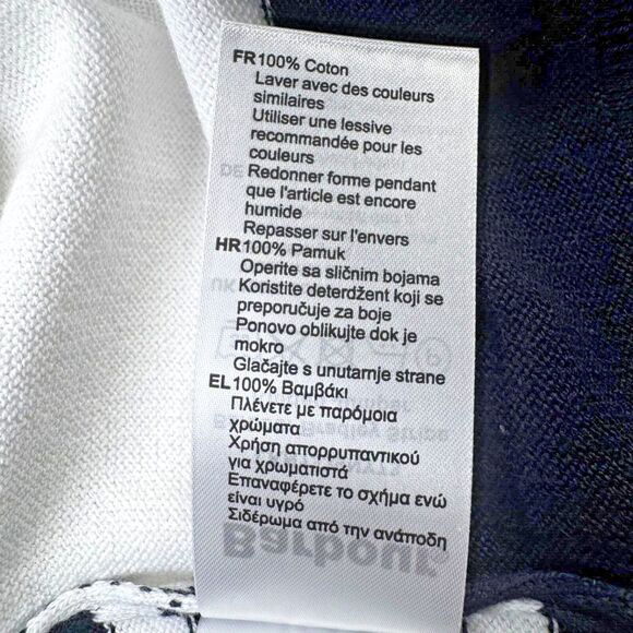 Barbour Bradley Stripe Sweater Women Small US6 Navy White Cotton Nautical Preppy - Picture 11 of 13